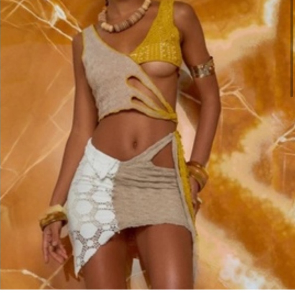 Jaded London asymmetric knit set